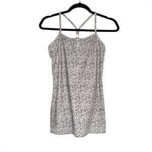 Lululemon Power Y Racerback Printed Tank in Petite Fleur Silver Spoon 6